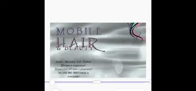 Colors , Cuts, Styles new clients receive 20 percent discount 250 981 9003 leave a message and we wi...