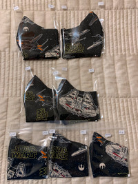 Star Wars cloth face masks in 4 sizes
