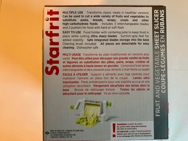 Starfrit Fruit and Vegetable Sheet Slicer in Kitchen & Dining Wares in Stratford - Image 3