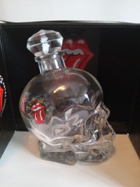 Rolling Stones Crystal Head Skull Decanter  Collectible