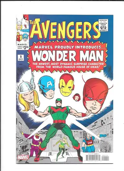 THE AVENGERS #9 FACSIMILIE 1ST APP OF WONDER MAN MARVEL  2023, View more