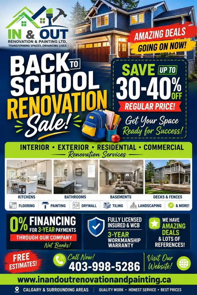 in and out.  renovations. and painting ltd 