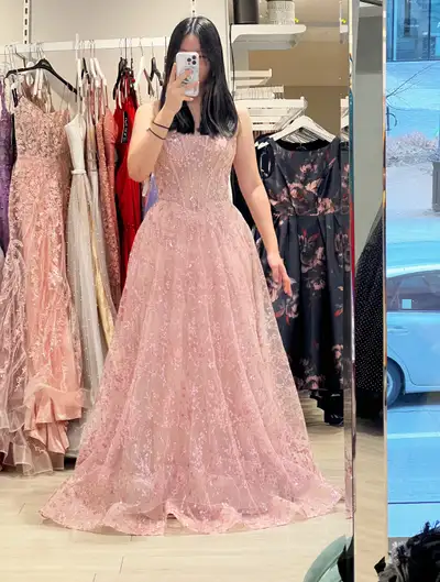Hi! I’m selling my prom dress for 150 dollars, but the price is negotiable. It’s a size 10, but in t...