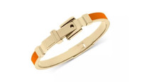 MICHAEL KORS GOLD TONE+ORANGENARROW HINGE BELT BUCKLE BANGLEBRAC