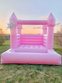 Bouncy castles FOR RENT (PINK, BLUE AND WHITE)