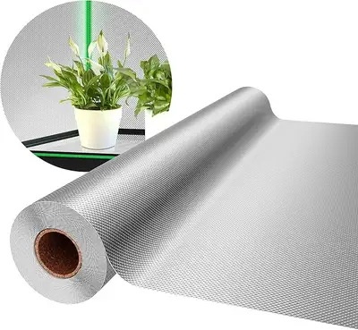 Mylar Film Diamond Reflective Grow Room, 6 Mil (Roll 4 FT X 9 FT, View more