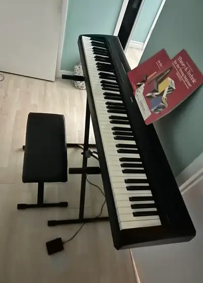Yamaha P-85 88 Weighted Keys Piano w Stand/Pedal/Bench, View more