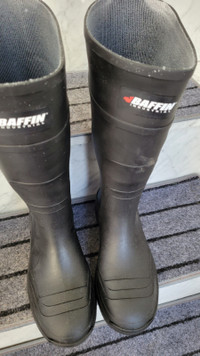 Baffin LICO-MT01-BK1 Mens Blackhawk Rubber Steel Toe Boots sz 10