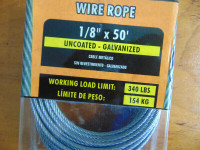 Wire Rope 1/8 inch x 50 ft.Uncoated-Cable