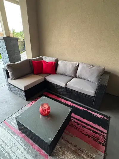 Outdoor sectional/patio set (coffee table, sofa, ottoman), View more
