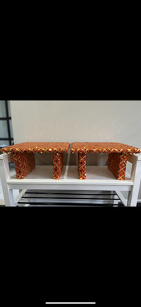 Red and Gold Pirhas (Hindu Ceremony Stools