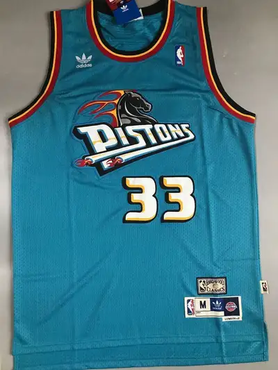 Pistons Grant Hill #33 Blue Replica Jersey – XXL – $50, View more