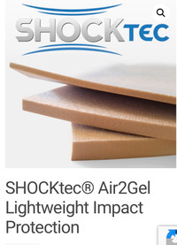 ShockTec Air2Gel helmet protection padding