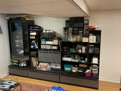 FREE - Black modular wall unit – tons of storage!, View more