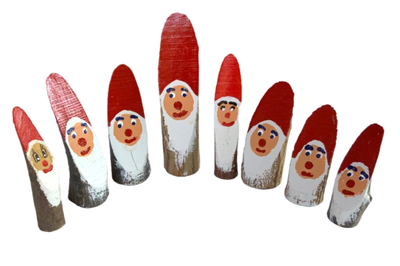 Handmade Wooden Gnome Figurines, View more