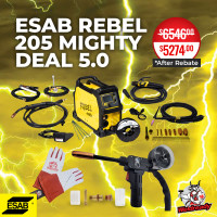 ESAB Rebel 205 Multiprocess Welder MIG + AC/DC TIG + Stick DEAL