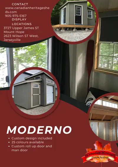 Modern Style split roof, Shed, Studio, Pool House, CottageBunkie, View more