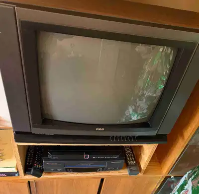 RCA ColorTrak TV with Panasonic VCR and Seiki Blu-ray Player, View more