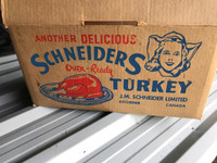 J. M. Schneider vintage turkey box, collector, cardboard box