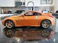 1:18 Diecast Maisto Nissan 350Z Nismo S-Tune Orange Gold Rims