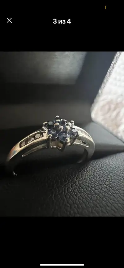 10 k sapphire and diamond ring Size 6.75 10 k stamped Genuine sapphires and diamonds North east Edmo...