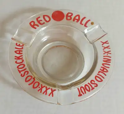 Vintage Red Ball Ashtray., View more
