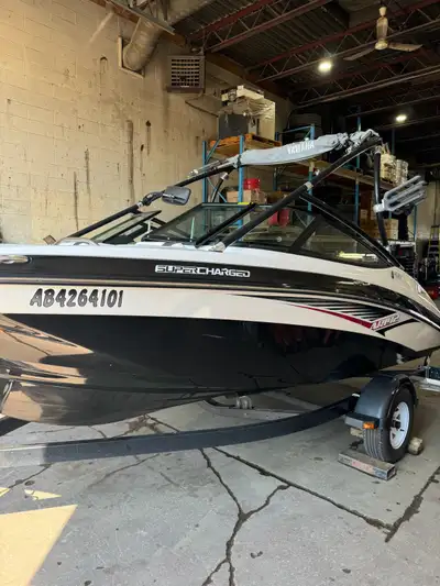 Supercharged 1.8 liter engine 230HP great on fuel Only 100 hours Brand new Garmin fishfinder and GPS...