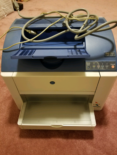 Konica Minolta Colour Laser Printer + Brand New Sealed Toners, View more