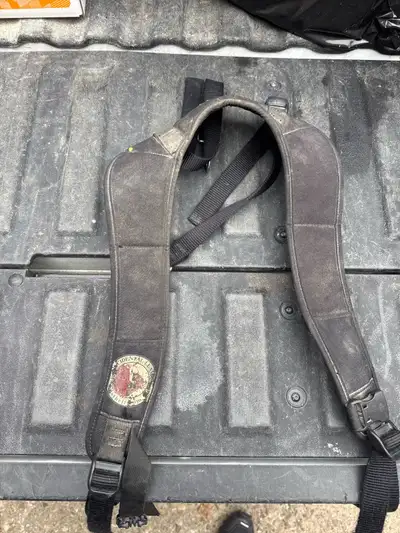 These are a pair of black Occidental Leather tool belt suspenders, designed to distribute weight and...