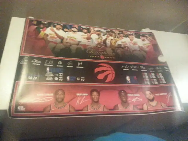 Toronto Raptors Championship poster in Arts & Collectibles in Grande Prairie - Image 2