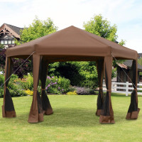 12.5' Pop Up Gazebo Hexagonal Canopy