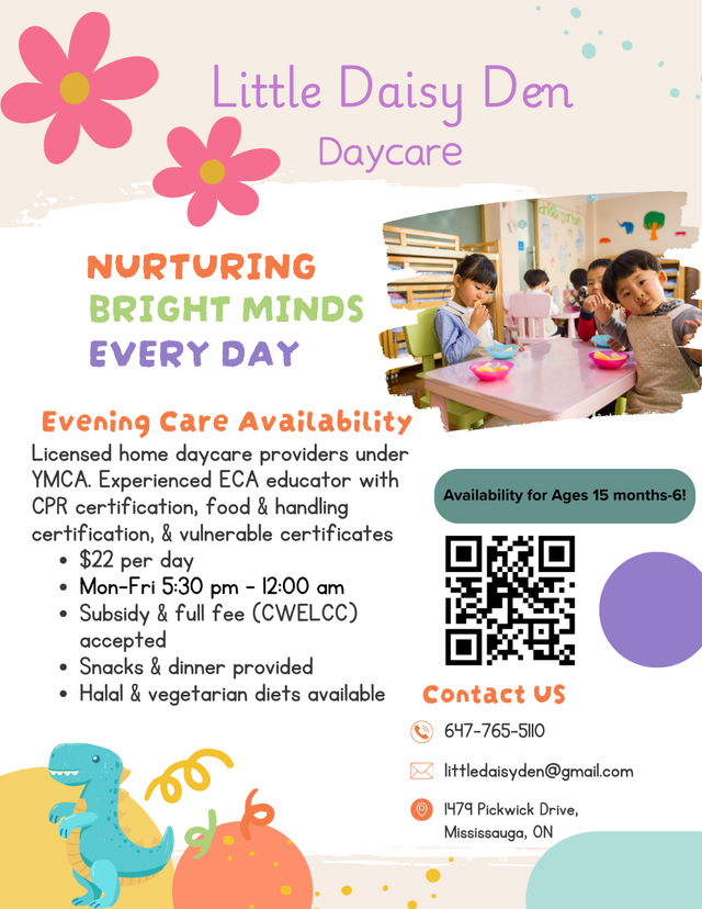 EVENING CHILDCARE AVAILABLE IN MISSISSAUGA | 5:30 PM – 12:00 AM