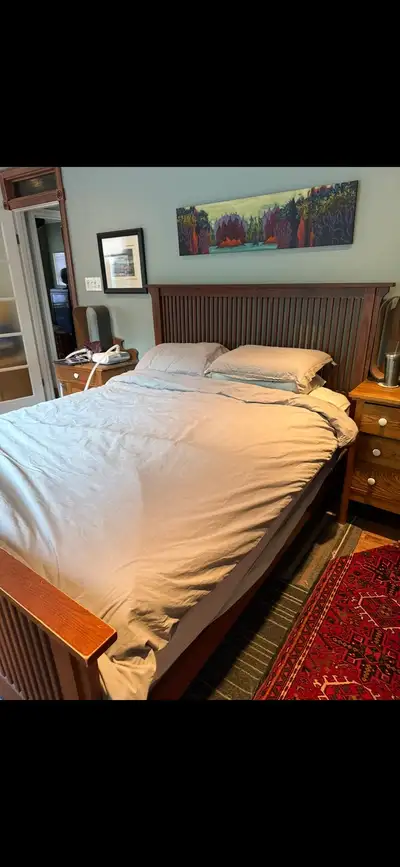 Queen Bed Frame - solid wood vintage style, View more