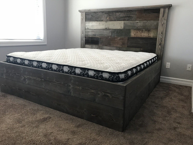 Custom beds with real barn wood in Beds & Mattresses in St. Albert - Image 2