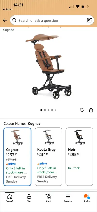 Evolur Cruise Stroller, View more