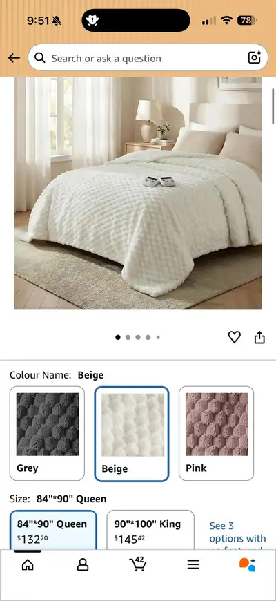 GarveeHome Heated Electric Blanket Quee 84”x90” – Dual Control –, View more