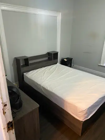 Furnished Room for Rent in Peterborough. Bed, Bedframe, TV, Large working Desk/Chair, and Dresser. U...