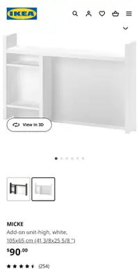 IKEA Micke Add on Unit (desk also available) 