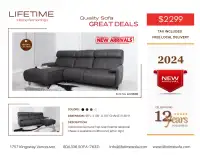 Condo Size Genuine Top Grain leather sectional sofa and chaise