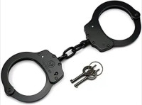 VIPERTEK Double Lock Steel Police Professional Grade Handcuffs