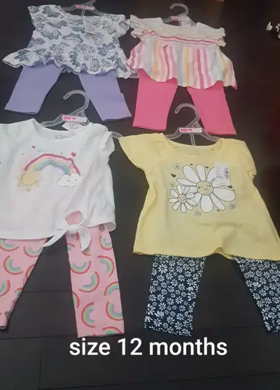 Girl's size 12 months outfits (new with tag), View more