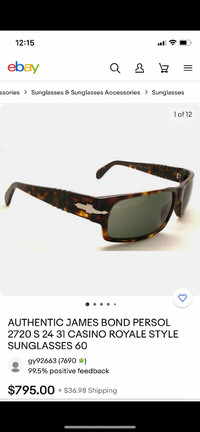 Persol 2720  007 Casino Royale Sunglasses