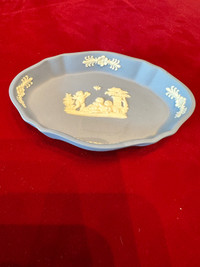 Wedgwood Jasperware blue with white Trinket-Jewelry dishes