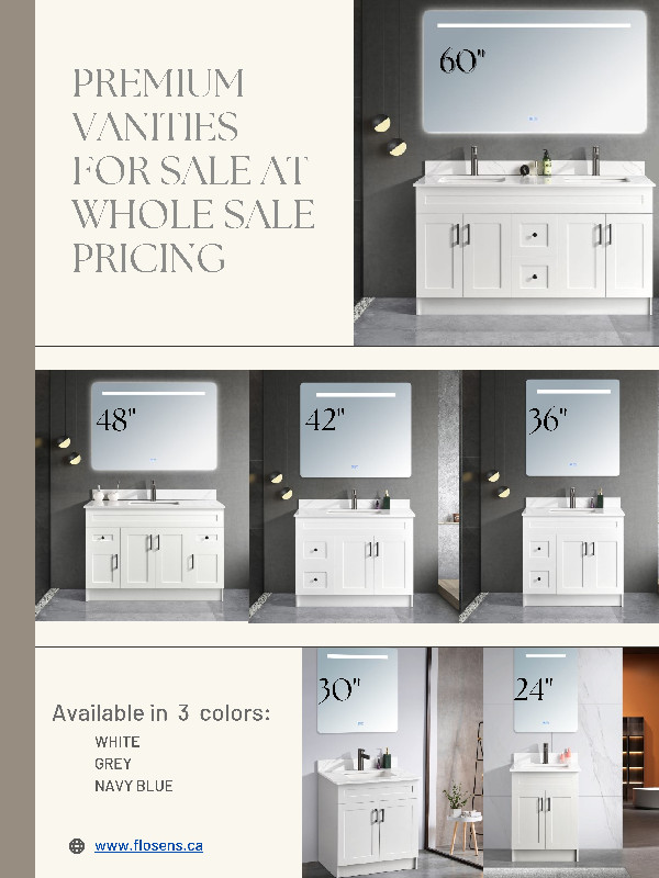 Whole Sale Vanity | Shower Fixtures | Custom Glass | Tiles | in Plumbing, Sinks, Toilets & Showers in Trenton - Image 4