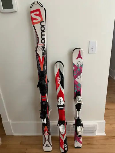 For Sale: 3 Pairs of Alpine Skis + Poles (Great for Family Use!), View more