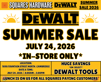 DEWALT SUMMER SALE – ONE DAY ONLY – JULY 24TH, 2026, View more