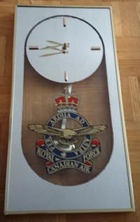 Vintage Rare Canadian Air Force Mirrored Wall Clock