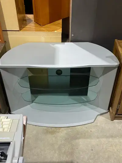 Modern Curved Gray Media Console, View more