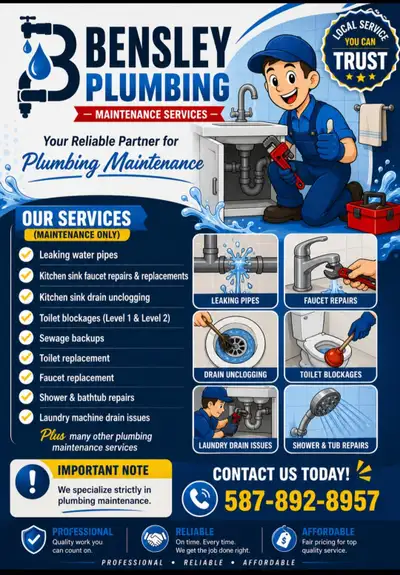 BENSLEY PLUMBING MAINTENANCE SERVICES, View more