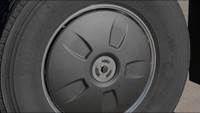 Transport truck wheel covers for 22.5" wheels